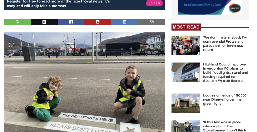 Ullapool kids help raise awareness of littering in the NC500 village ahead of tourist season